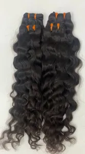 Alta calidad 100% sin procesar cuerpo ondulado virgen indio Remy extensiones de cabello máquina doble trama HairX HX14 venta de exportación - Product Image 2