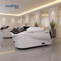 Nouveau lit de spa capillaire haut de gamme moderne pour hôtel et salon de beauté, avec système de circulation d'eau, chauffe-eau et intégration pour traitement capillaire et lavage de cheveux GRP
