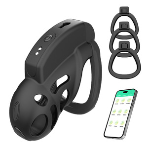 Jouet sexuel masculin, cage de chasteté vibrante, dispositif de verrouillage du pénis pour homme, 12 vibrations, télécommande, appareil d'exercice du pénis - Product Image 2