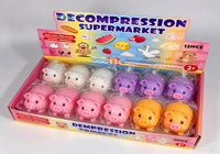 Jouet anti-stress en forme de cochon de dessin animé, jouet à presser pour soulager le stress, jouet de décompression rempli de farine pour enfants