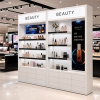 Vitrine de présentation en verre sur mesure de qualité supérieure, émaillée, multi-usages, pour produits de beauté, chaussures, sacs et rangement de salle de séjour