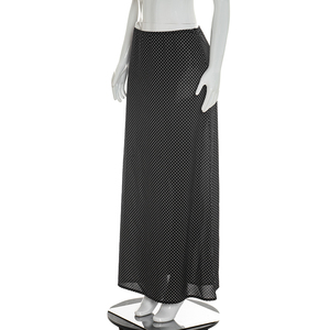 Jupe longue droite décontractée en mousseline imprimée à pois numérique Viviblook D26SK076 pour femme – Nouvelle collection été - Product Image 2