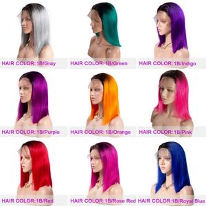 Peluca de cabello humano brasileño sin pegamento, pelo corto color borgoña, rubio oscuro, rojo, 30 pulgadas, sin pegamento - Product Image 5
