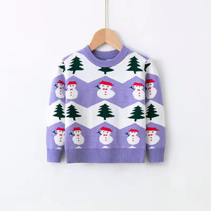 Pulls d'hiver pour enfants, vêtements en tricot, pulls de Noël pour filles et garçons avec motif dinosaure - Product Image 3