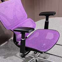 Chaise de bureau ergonomique en maille avec appui-tête et repose-pieds réglables, dossier haut, pivotante, pour la maison et le bureau