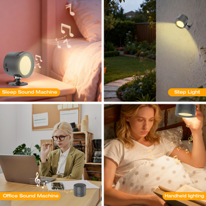Tường Ánh Sáng Trắng Tiếng Ồn Âm Thanh Máy Cho Tiếng Ồn Hủy Bỏ-30 Âm Thanh Cảm Biến Chuyển Động Timers Ánh Sáng Ban Đêm 2200MAh Có Thể Sạc Lại - Product Image 4