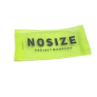 Étiquettes personnalisées en organza fin imprimées au silicone, étiquettes principales non irritantes pour la production en série d'usines de sous-vêtements, prix compétitif
