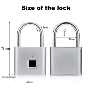 Waterproof Anti-Theft Smart Fingerprint <strong>Lock</strong> Keyless Zinc Alloy Intelligent Padlock WiFi Connectivity Cloud Data Storage Steel - Product Image 6