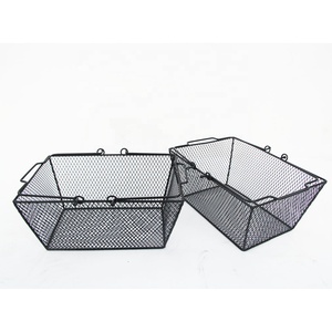 Venta Directa de Fábrica, Canasta de Compras de Malla Metálica Resistente y de Gran Capacidad, Personalizable, con 2 Asas, <span class=keywords><strong>para</strong></span> <span class=keywords><strong>Tiendas</strong></span> Minoristas - Product Image 1