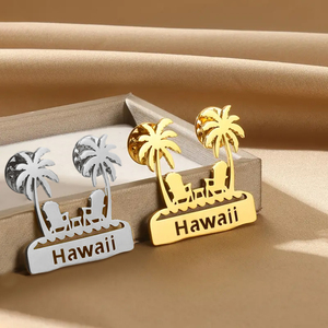Tùy Chỉnh <span class=keywords><strong>Hawaii</strong></span> Aloha Men Huy Hiệu Cầu Vồng Cây Dừa <span class=keywords><strong>Pin</strong></span> Khu Nghỉ Mát Quà Tặng Điện Thoại Sticker Đảo Mùa Hè Kỳ Nghỉ Du Lịch Cửa Hàng Lưu Niệm - Product Image 2