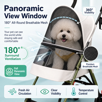 Poussette pour animaux de compagnie ultra-légère pour petits chiens et chats - Conception compacte et pliable pour les voyages, les courses et les sorties quotidiennes