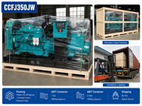 Groupe électrogène marin turbocompressé et refroidi par air SCDC CCFJ350JW 350 kW, générateur diesel CUM CUMS KTA19-DM pour navires de marchandises et bateaux