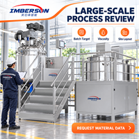 Système d'homogénéisation sous vide industriel IME-B 1000-5000L avec plateforme de recirculation et mélangeur émulsifiant pour usine cosmétique