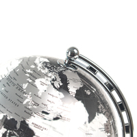 Wellfun 8 pulgadas 20CM giratorio plata tierra mapa del mundo luz LED decoración del hogar