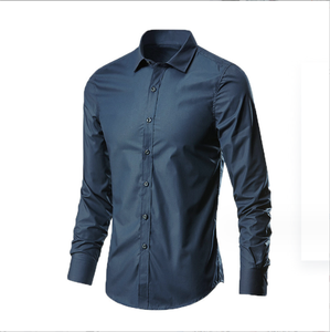 Chemise décontractée blanche pour <span class=keywords><strong>homme</strong></span>, à manches longues, infroissable, pour le travail et les occasions professionnelles, coupe ajustée et élégante - Product Image 5