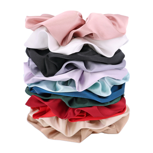 Chouchous en Satin de soie surdimensionnés <span class=keywords><strong>pour</strong></span> filles femmes Bracelets porte-queue de cheval bandes de cheveux épaisses cordes accessoires de <span class=keywords><strong>chignon</strong></span> de cheveux - Product Image 6