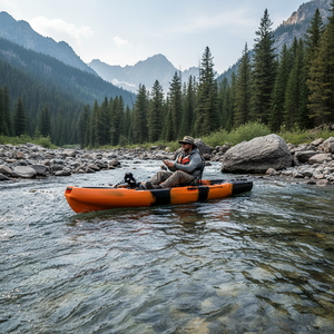 Kayak à pédales monoplace de 10,5 pieds avec propulsion par hélice, canoë électrique pour 1 personne, en plastique HDPE léger, pour la pêche - Product Image 1