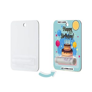 OEM Custom Design Christmas MDF Blank Plastic <strong>Money</strong> Holder Dome Sublimation <strong>Gift</strong> <strong>Card</strong> With Plastic <strong>Money</strong> Holder Clear Cash Pouch - Product Image 3