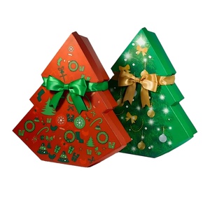 Fashion Trend Custom Size <b>Christmas</b> Tree Shaped <b>Box</b> Gift Packaging <b>Box</b> with Custom Ribbon - Product Image 6