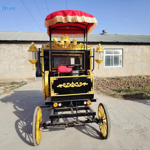 Black Luxury Royal Carriage/Marathon Retro Wedding Carriage/4-wheel European Electric Royal Carriage for Sale - Product Image 2