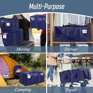 Sacs de rangement pliables en PE/PP tissé, extra-larges, robustes et durables, compressés sous vide, écologiques, pour vêtements et salle de bain - Product Image 3