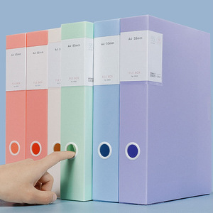 Morandi File Box A4 55mm <b>Plastic</b> Document Organizer Office Storage <b>Folder</b> Rectangle Single Tier PP Material - Product Image 3