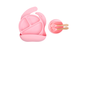 Juego de Alimentación de Silicona para Bebés de Diseño Moderno al por Mayor, Cuchara, Tenedor y Tazón con Succión Sostenible, Vajilla para Eventos, MOQ 100 Piezas - Product Image 1