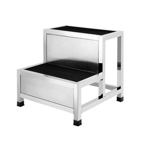 304 Stainless Steel <b>Footstool</b>, Double-Layer Thickened Non-Slip Warehouse Climbing Stairs Stool, Hospital Operating Room Step - Product Image 1