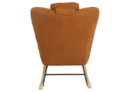 Fauteuil à bascule moderne nordique, décontracté, écologique, durable, avec base en bois massif pour salon, chambre à coucher, hôtel (3 ans