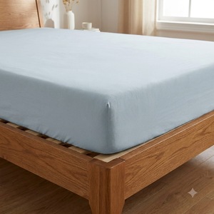 Juego de Ropa de Cama de Algodón Lavado Premium, Ultra Suave y Transpirable, Color Azul Cielo, para Colchón Individual o Matrimonial - Product Image 5
