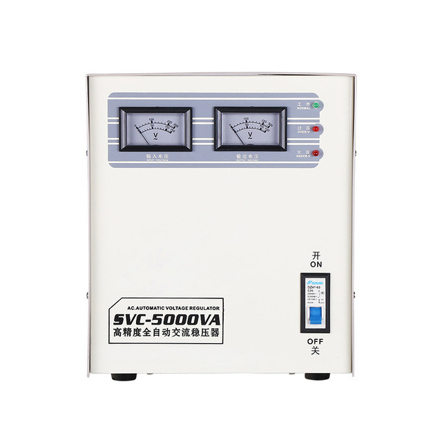 5000W Automatic Single-Phase Servo SVC Stabilizer Voltage Regulator with Surge Protection Power Conditioner AC Current