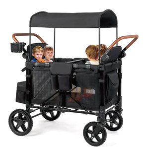Passeggino Carrozzina Pieghevole Multifunzione 4 Posti per Bambini Stile Europeo 2026 con Tettuccio per Esterni - Product Image 2