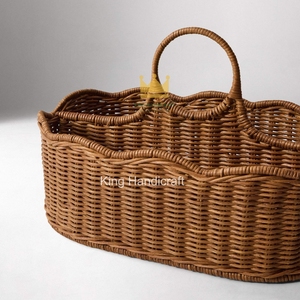 Vente flash : Organisateur de couches en rotin avec bord festonné, boîte de rangement pour la décoration de la chambre d'enfant, prix d'usine - Product Image 6