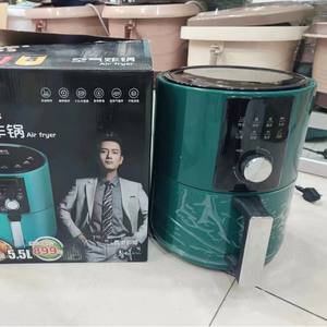 Friteuse à air mécanique rouge 5,5 L avec revêtement céramique électrique pour usage domestique - Product Image 5