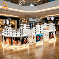 Kiosque d'exposition de lunettes LED personnalisé en gros, présentoir de lunettes de soleil de luxe au design unique pour mobilier de magasin d'optique