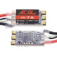 Contrôleur de vitesse ESC AGFRC XR-7A 2S LiPo 3.2g Mini 7A BLheli_S Firmware Dshot Multishot pour Drone FPV Mini Whoop de Course - Pièces RC