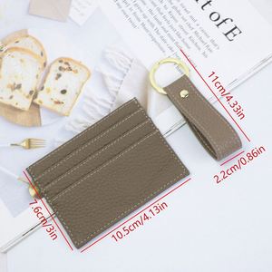 Tarjetero de Cuero Genuino para Hombre y Mujer, Delgado, con 7 Ranuras, Diseño Moderno sin Cierre, Logotipo Grabado, para Tarjetas de Crédito y Bancarias - Product Image 5