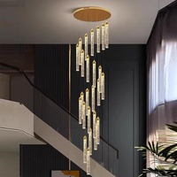 Lampes modernes personnalisées goutte de pluie hôtel lustre plafonnier à vendre lustre en verre soufflé à la main lustres d'escalier