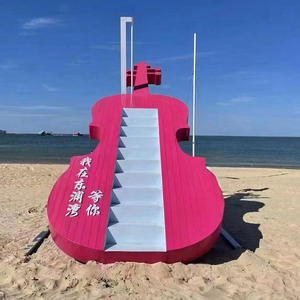 Decorazione a Forma di Chitarra per Parchi Divertimento, Aree Spiaggia e Luoghi Panoramici, Stile Musicale e d'Intrattenimento - Product Image 2