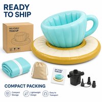 Tasse à thé gonflable personnalisée pour publicité, décoration d'événements, accessoire promotionnel, OEM ODM, logo, couleur, taille, impression personnalisée, café