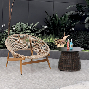 Canapés en rotin de jardin Meubles d'hôtel Meubles de salon Canapé moderne en bois massif Ensembles de canapés en teck Meubles en bois Utilisation à l'extérieur - Product Image 2