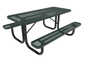 Genişletilmiş <span class=keywords><strong>metal</strong></span> masa ve tezgah termoplastik kaplı açık masa banklar veranda uzun masa ve sandalyeler - Product Image 5