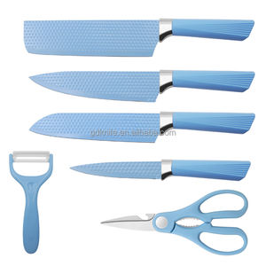 طقم سكاكين شيف احترافي مكون من 6 قطع حادة من الفولاذ المقاوم للصدأ، أداة تقطيع متعددة الوظائف، سكاكين مطبخ لتقشير الفواكه مع صندوق هدايا - Product Image 2