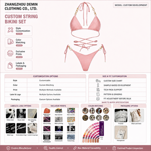 Costumi da Bagno Personalizzati OEM ODM, Bikini e Costumi Interi da Donna, Basso MOQ 50 Pezzi, Campionatura Rapida, Produzione in Fabbrica - Product Image 2