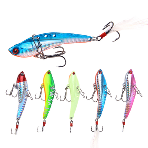 เหยื่อตกปลา Topmouth Culter Bass สำหรับน้ำจืดและน้ำเค็ม แบบจิ๊กเบท ตีไกล รุ่น Dragon Tooth VIB สปินเนอร์เบท ตัวเบ็ดโลหะแบบขนนก - Product Image 6