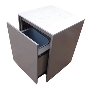 Mesa de Trabajo de Acero Inoxidable con Placa Cuadrada de Hierro de 30L, Multiusos, con Cajón y Cubo de Basura para Uso Municipal - Product Image 4