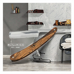 GOLDLLAR <strong>Razor</strong> Suit <strong>Cut</strong> Shaving <strong>Throat</strong> Stainless Steel Barber <strong>Sharpen</strong> Wooden Handle Non-Disposable Safety <strong>Razor</strong> Single Blade - Product Image 3