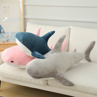 Jouets en peluche requin personnalisés de plusieurs tailles, animaux en peluche, poupée requin mignonne, décoration de chambre, oreiller requin pour dormir