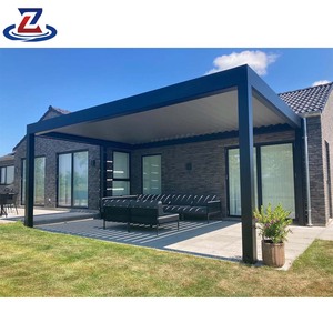 Gazebo in Alluminio e Acciaio Personalizzato <span class=keywords><strong>per</strong></span> Tutte le Stagioni con Doppio Tetto, Padiglione da Esterno di Alta Qualità con Installazione Integrata Stile Finestra Francese - Product Image 2