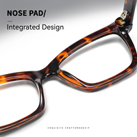 Monture de lunettes vintage en acétate couleur écaille de tortue pour femme, monture optique œil de chat, monture de lunettes de vue de haute qualité